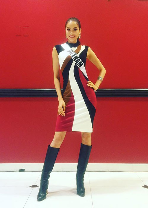 Pham Huong nhi nhanh o hau truong ghi hinh Miss Universe 2015-Hinh-9